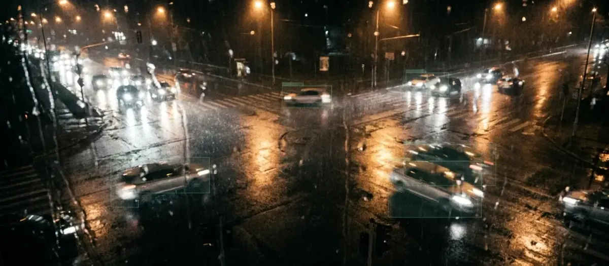 Night and rain